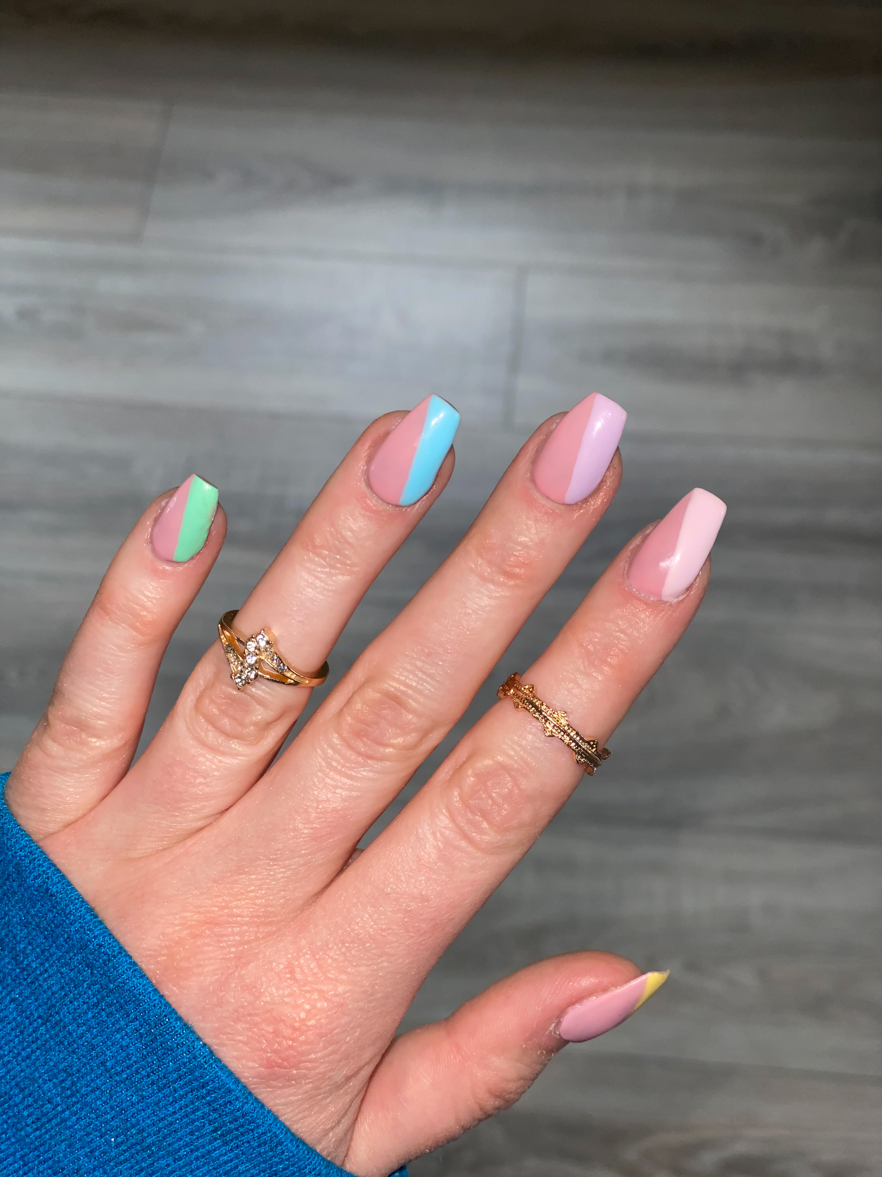 Acrylic nails with nail art